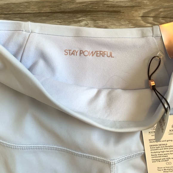 Calia Power Sculpt Perforated High Rise Leggings - 7/8 length - Halogen Blue - Picture 5 of 6